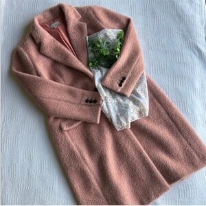 Loft Cozy Herringbone single button trench 
size petite medium